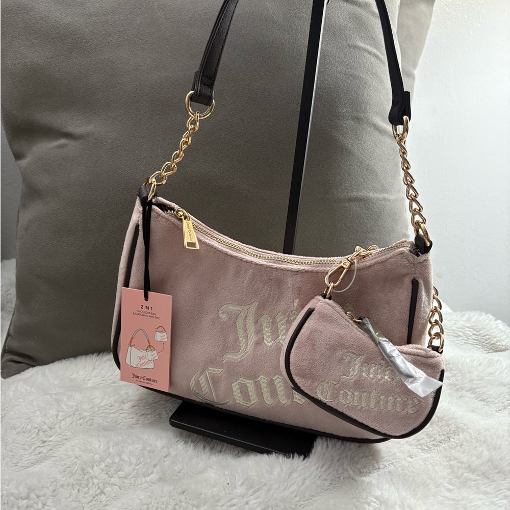Juicy Couture Blush Shoulder Bag with Gold Chain